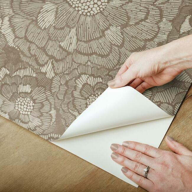 Zen Dahlia Peel and Stick Wallpaper Peel and Stick Wallpaper RoomMates   