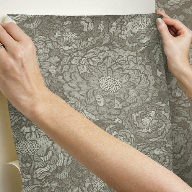 Zen Dahlia Peel and Stick Wallpaper Peel and Stick Wallpaper RoomMates   