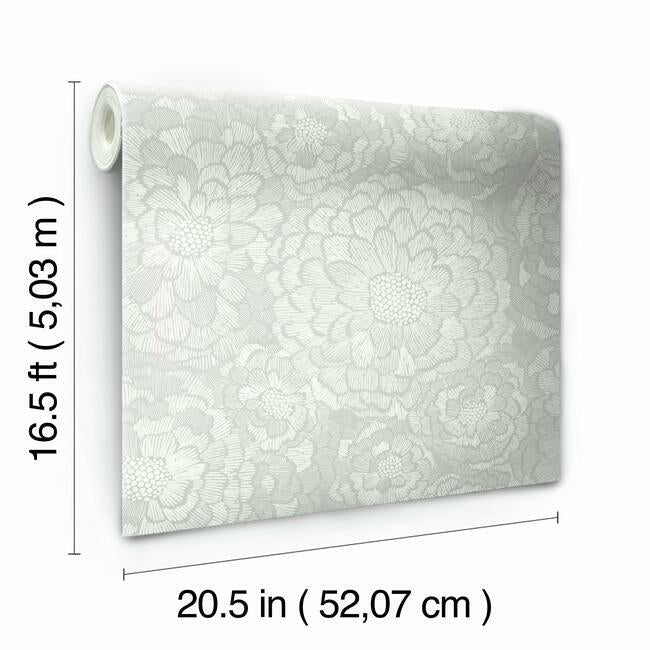 Zen Dahlia Peel and Stick Wallpaper Peel and Stick Wallpaper RoomMates   