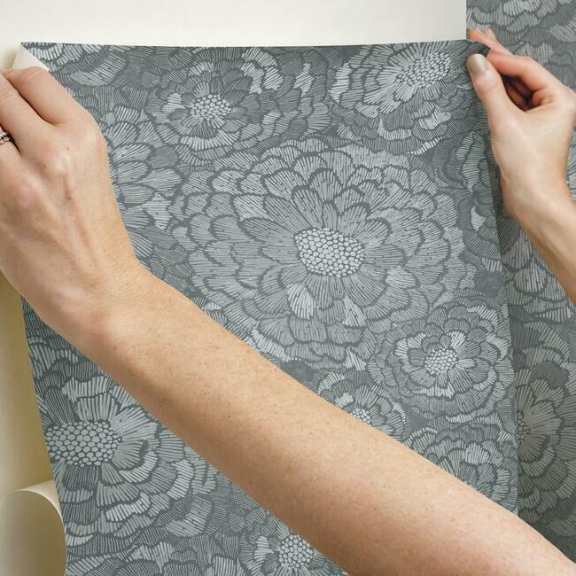 Zen Dahlia Peel and Stick Wallpaper Peel and Stick Wallpaper RoomMates   