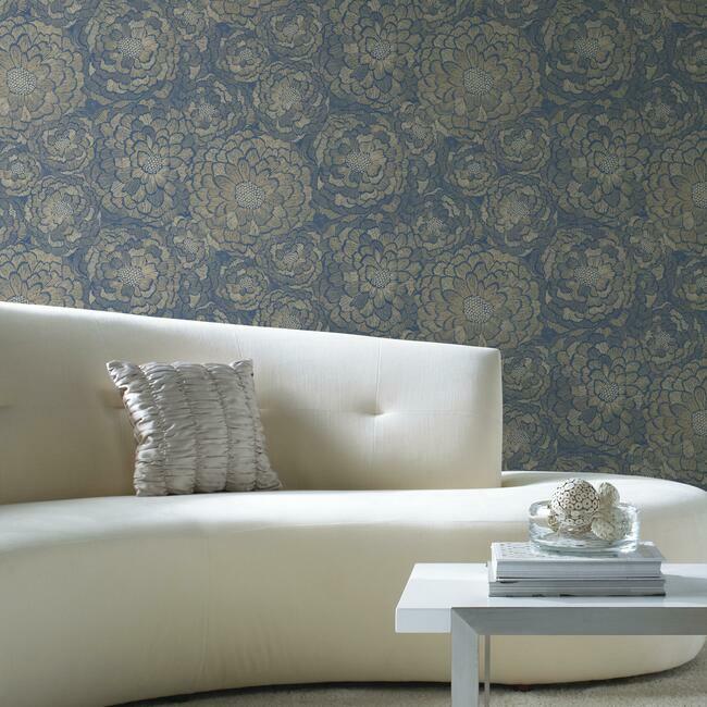 Zen Dahlia Peel and Stick Wallpaper Peel and Stick Wallpaper RoomMates   