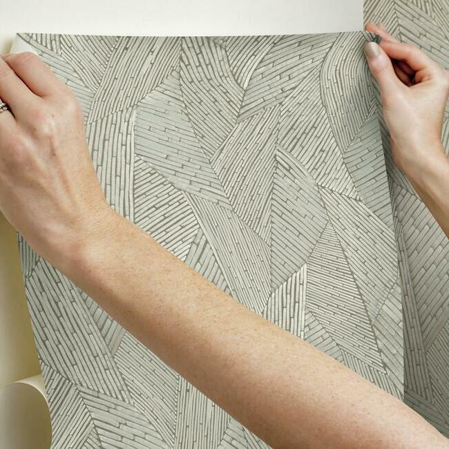 Woven Reed Stitch Peel & Stick Wallpaper Peel and Stick Wallpaper RoomMates   