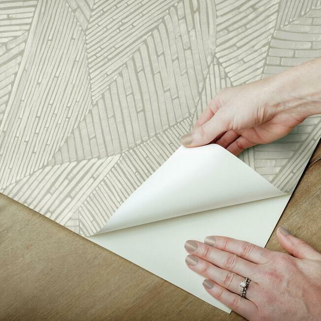 Woven Reed Stitch Peel & Stick Wallpaper Peel and Stick Wallpaper RoomMates   