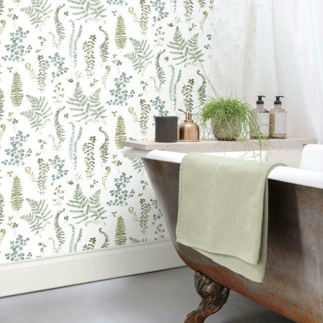 Lisa Audit Fern Study Peel & Stick Wallpaper Peel and Stick Wallpaper RoomMates   