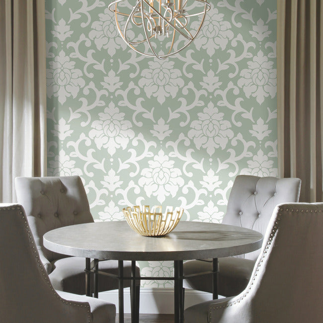 Damask Peel & Stick Wallpaper Peel and Stick Wallpaper RoomMates   