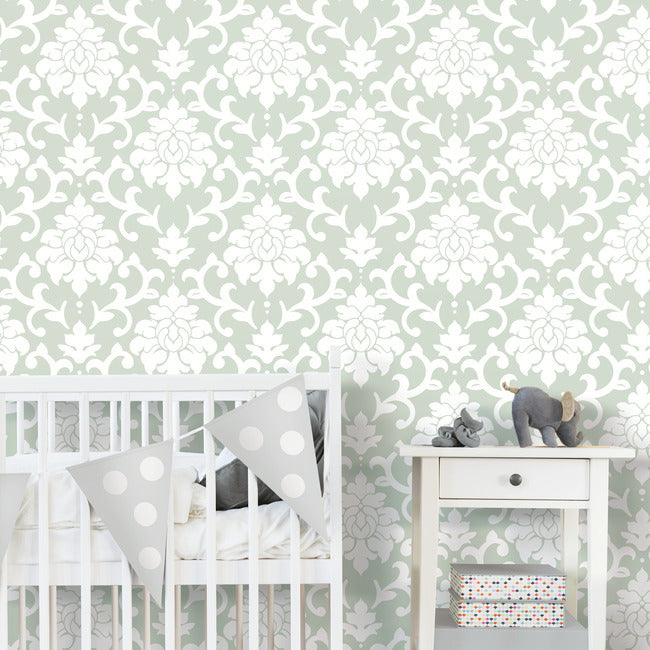 Damask Peel & Stick Wallpaper Peel and Stick Wallpaper RoomMates   