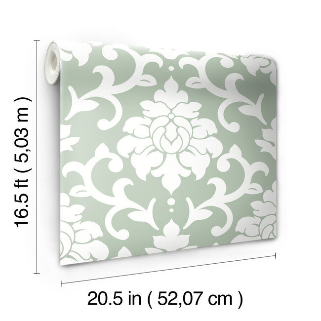 Damask Peel & Stick Wallpaper Peel and Stick Wallpaper RoomMates   