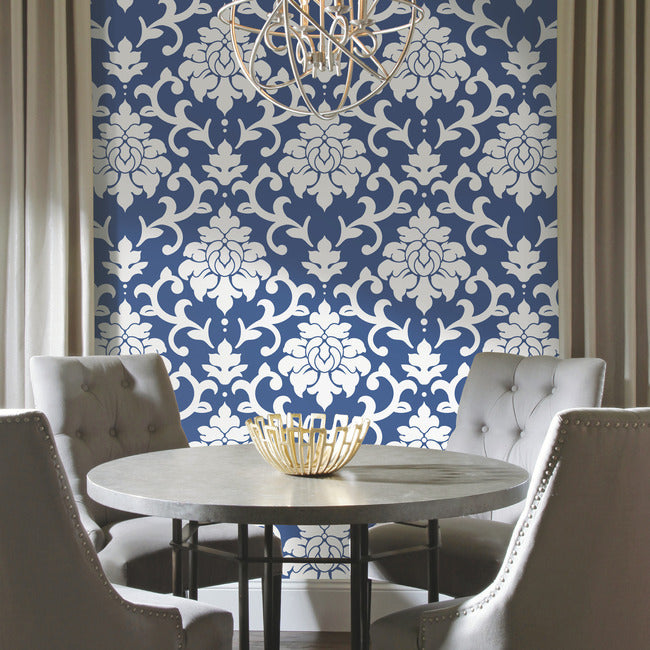 Damask Peel & Stick Wallpaper Peel and Stick Wallpaper RoomMates   