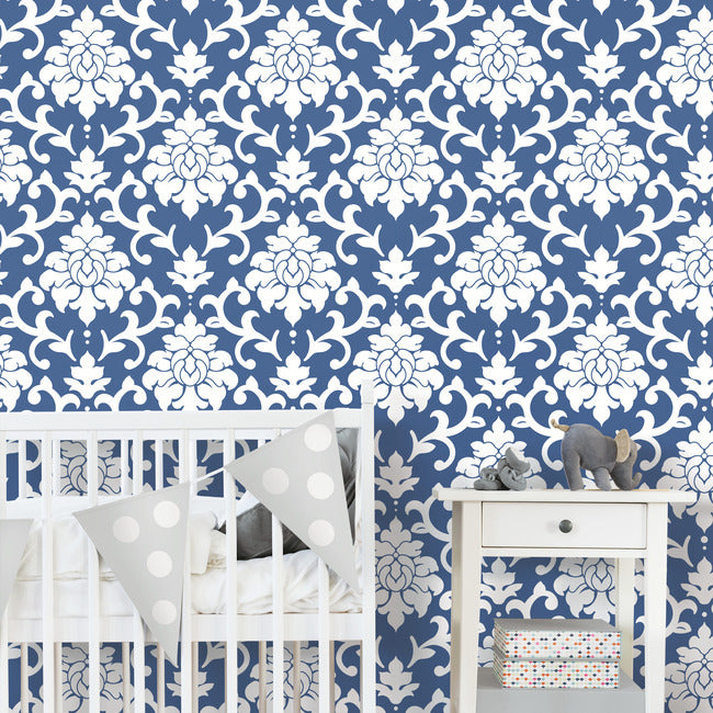 Damask Peel & Stick Wallpaper Peel and Stick Wallpaper RoomMates   