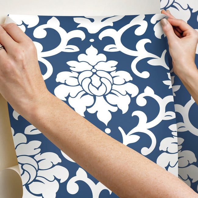 Damask Peel & Stick Wallpaper Peel and Stick Wallpaper RoomMates   