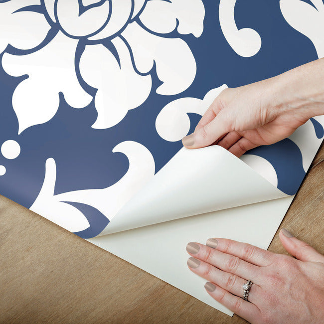 Damask Peel & Stick Wallpaper Peel and Stick Wallpaper RoomMates   