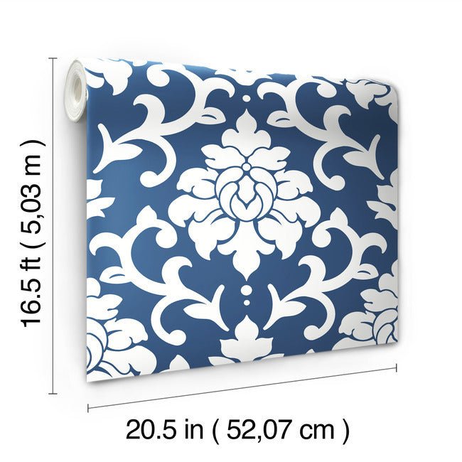 Damask Peel & Stick Wallpaper Peel and Stick Wallpaper RoomMates   