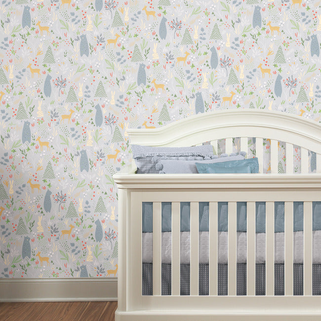 Spring Forest Pals Peel & Stick Wallpaper Peel and Stick Wallpaper RoomMates   