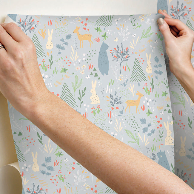 Spring Forest Pals Peel & Stick Wallpaper Peel and Stick Wallpaper RoomMates   
