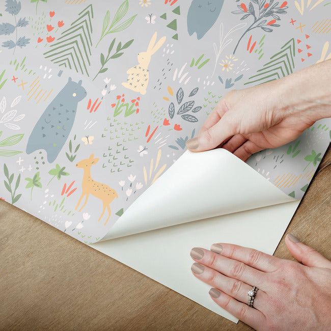 Spring Forest Pals Peel & Stick Wallpaper Peel and Stick Wallpaper RoomMates   