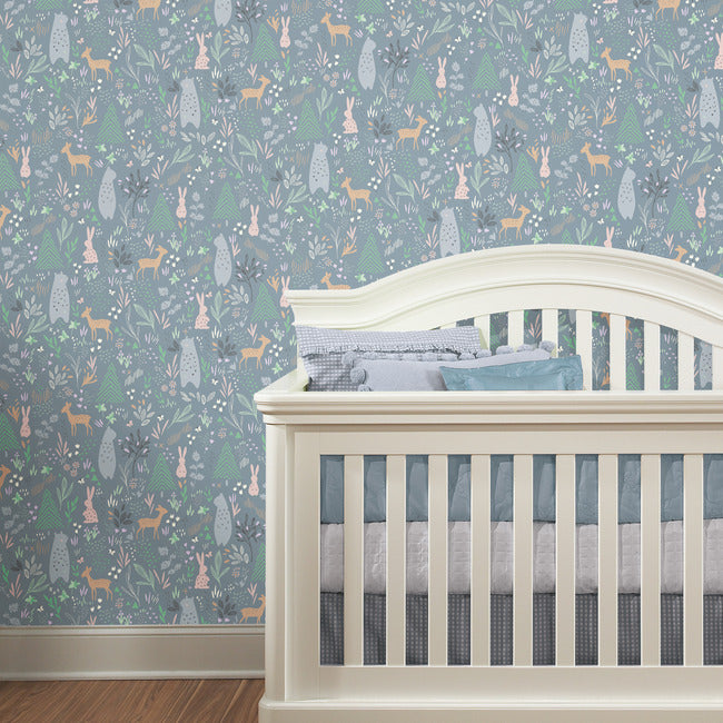 Spring Forest Pals Peel & Stick Wallpaper Peel and Stick Wallpaper RoomMates   