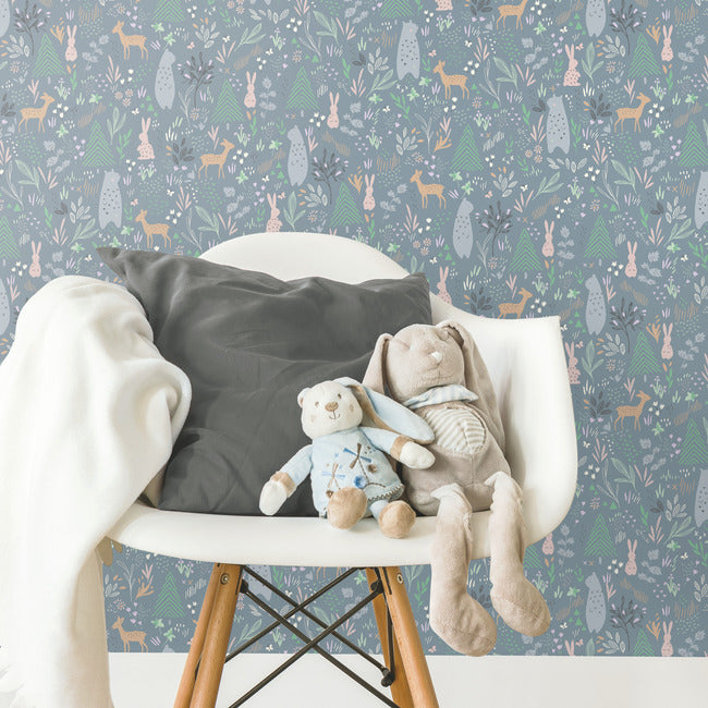 Spring Forest Pals Peel & Stick Wallpaper Peel and Stick Wallpaper RoomMates   