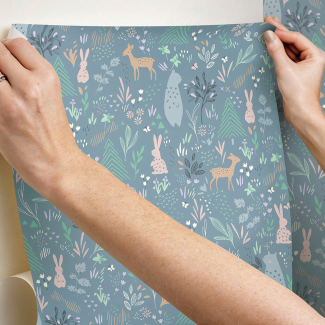 Spring Forest Pals Peel & Stick Wallpaper Peel and Stick Wallpaper RoomMates   