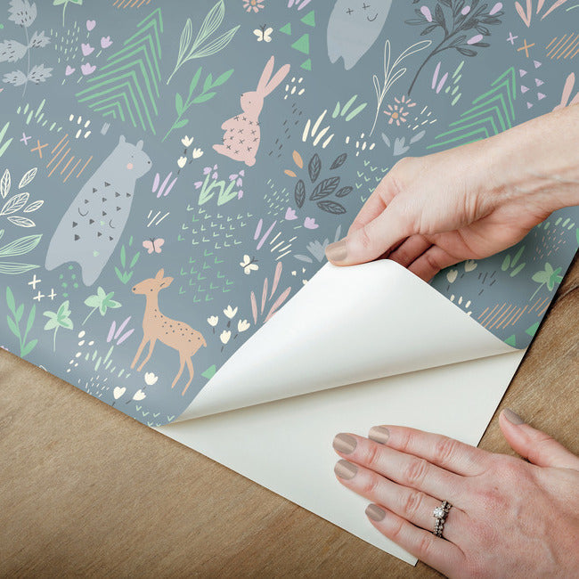 Spring Forest Pals Peel & Stick Wallpaper Peel and Stick Wallpaper RoomMates   