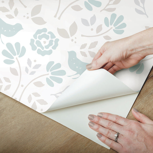 Rose Lindo Woodland Peel & Stick Wallpaper Peel and Stick Wallpaper RoomMates   