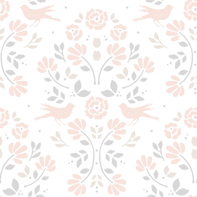Rose Lindo Woodland Peel & Stick Wallpaper Peel and Stick Wallpaper RoomMates