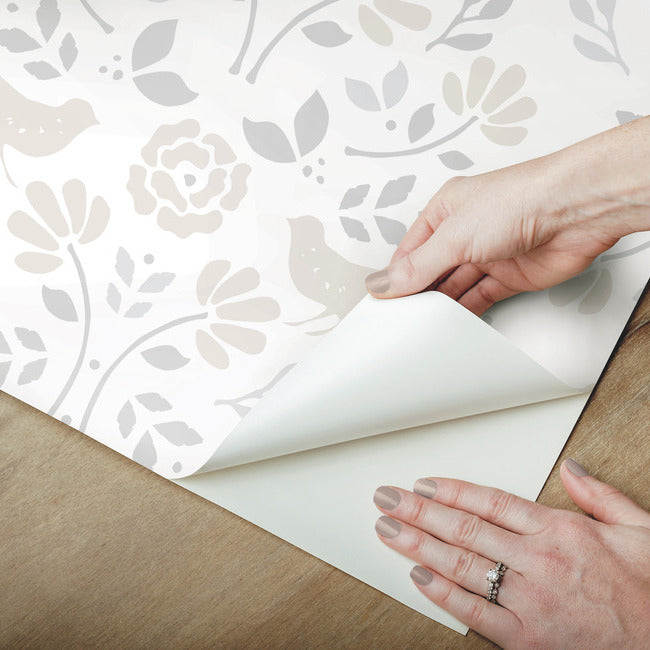 Rose Lindo Woodland Peel & Stick Wallpaper Peel and Stick Wallpaper RoomMates   