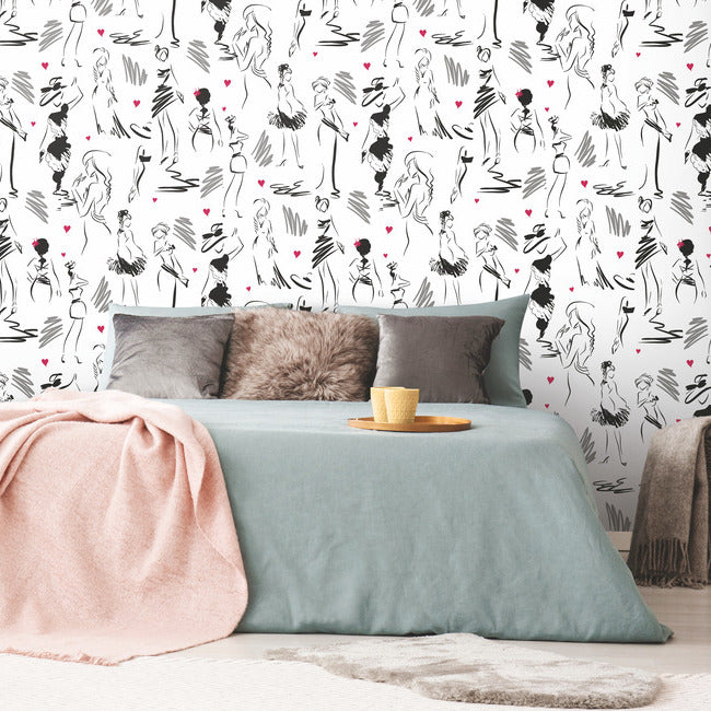 Glamour Peel & Stick Wallpaper Peel and Stick Wallpaper RoomMates   