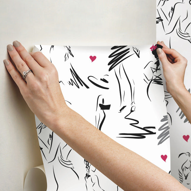 Glamour Peel & Stick Wallpaper Peel and Stick Wallpaper RoomMates   