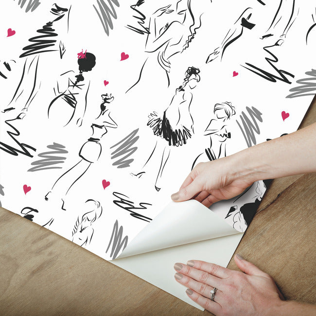 Glamour Peel & Stick Wallpaper Peel and Stick Wallpaper RoomMates   