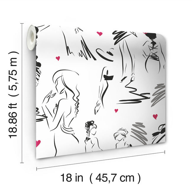 Glamour Peel & Stick Wallpaper Peel and Stick Wallpaper RoomMates   