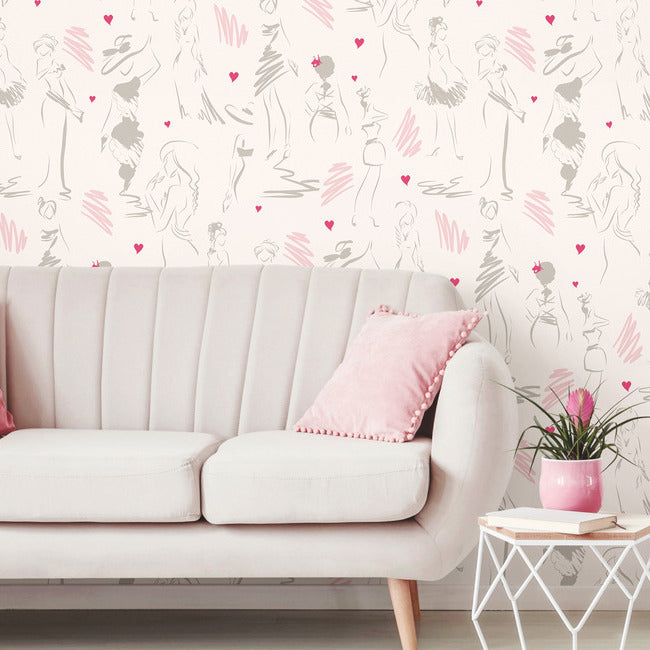 Glamour Peel & Stick Wallpaper Peel and Stick Wallpaper RoomMates   