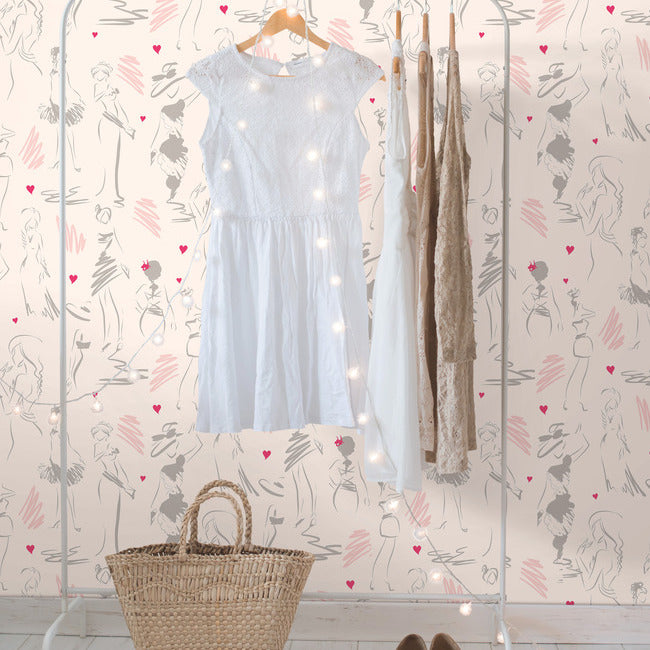 Glamour Peel & Stick Wallpaper Peel and Stick Wallpaper RoomMates   