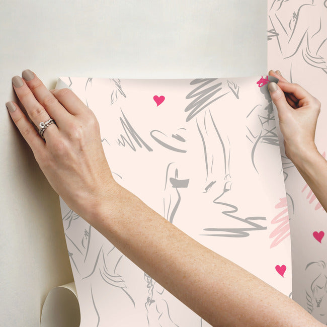 Glamour Peel & Stick Wallpaper Peel and Stick Wallpaper RoomMates   