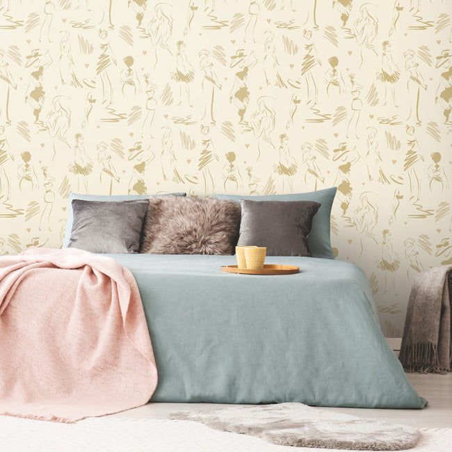 Glamour Peel & Stick Wallpaper Peel and Stick Wallpaper RoomMates   