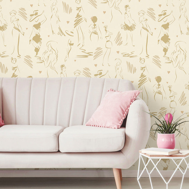 Glamour Peel & Stick Wallpaper Peel and Stick Wallpaper RoomMates   