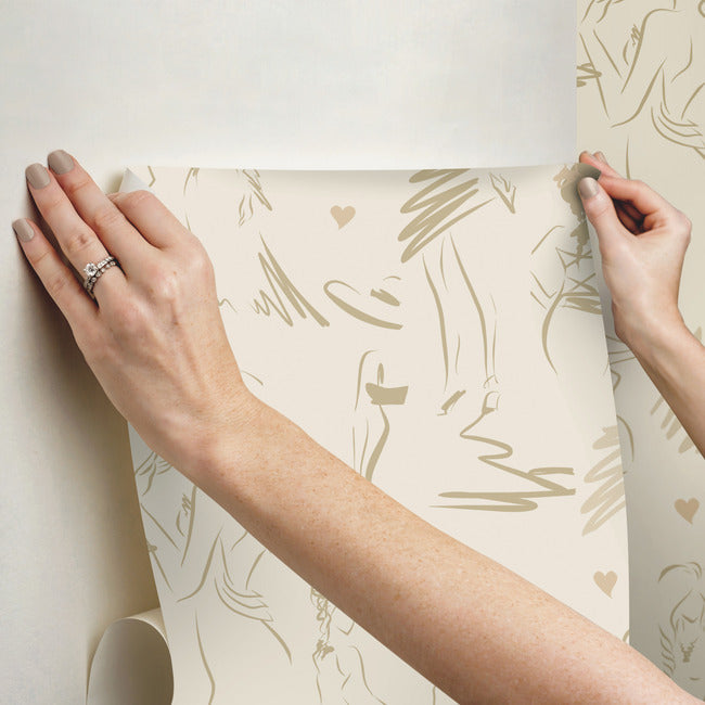 Glamour Peel & Stick Wallpaper Peel and Stick Wallpaper RoomMates   