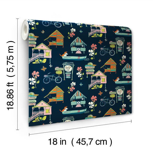 Holalola Caribbean Peel & Stick Wallpaper Peel and Stick Wallpaper RoomMates   