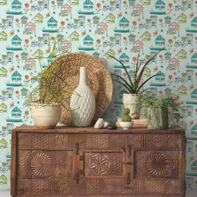 Holalola Caribbean Peel & Stick Wallpaper Peel and Stick Wallpaper RoomMates   