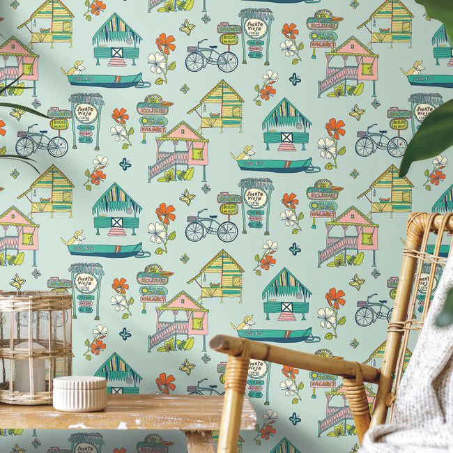 Holalola Caribbean Peel & Stick Wallpaper Peel and Stick Wallpaper RoomMates   