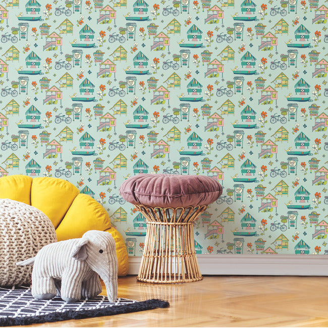 Holalola Caribbean Peel & Stick Wallpaper Peel and Stick Wallpaper RoomMates   