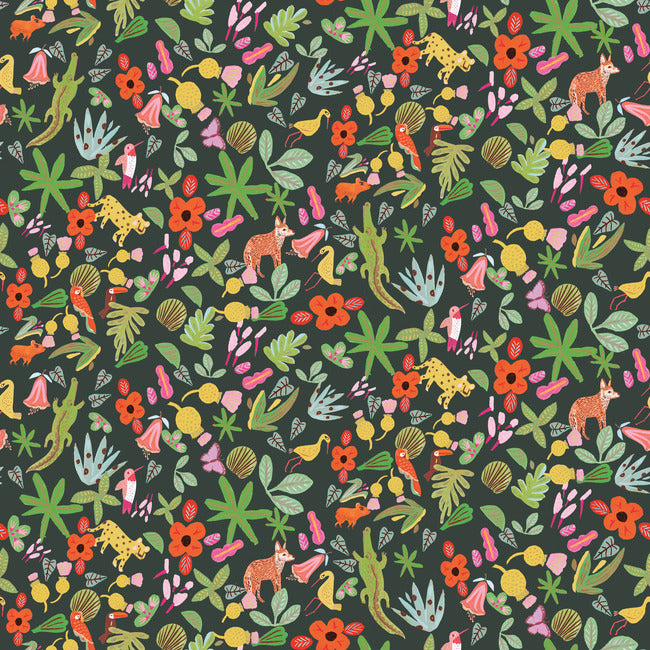 Holalola Selva Peel & Stick Wallpaper Peel and Stick Wallpaper RoomMates Roll Green 