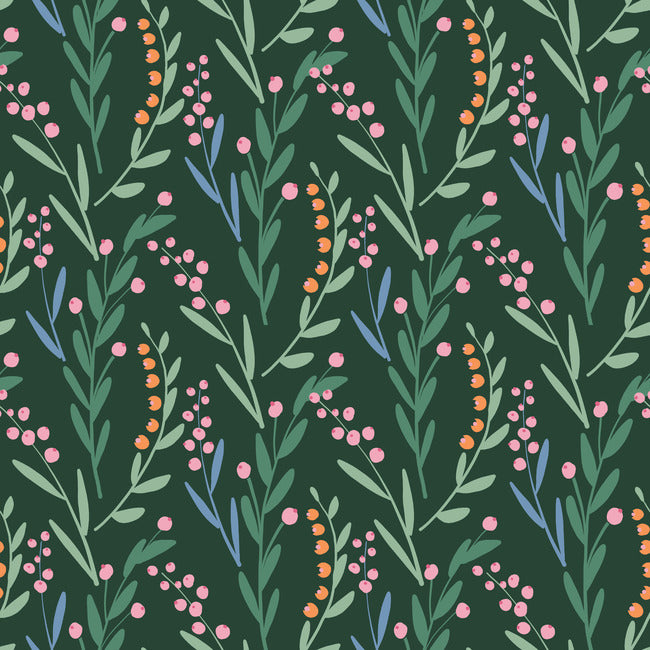 Budding Branches Peel & Stick Wallpaper Peel and Stick Wallpaper RoomMates Roll Blue 