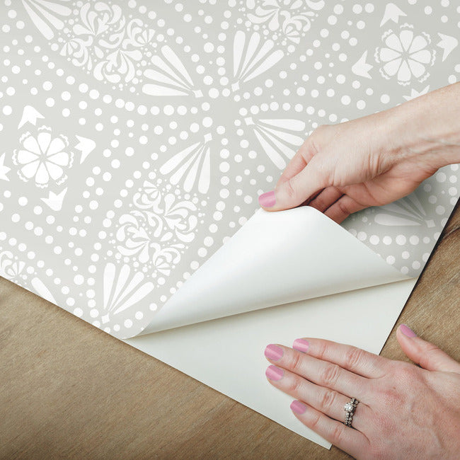 Overlapping Medallions Peel & Stick Wallpaper Peel and Stick Wallpaper RoomMates   