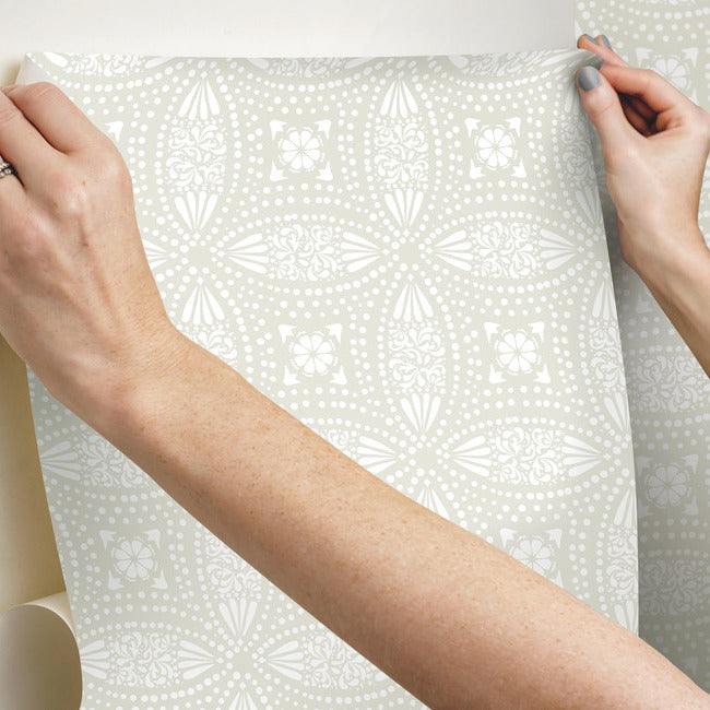 Overlapping Medallions Peel & Stick Wallpaper Peel and Stick Wallpaper RoomMates   