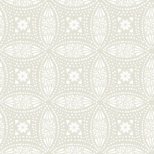 Overlapping Medallions Peel & Stick Wallpaper Peel and Stick Wallpaper RoomMates Roll Taupe 