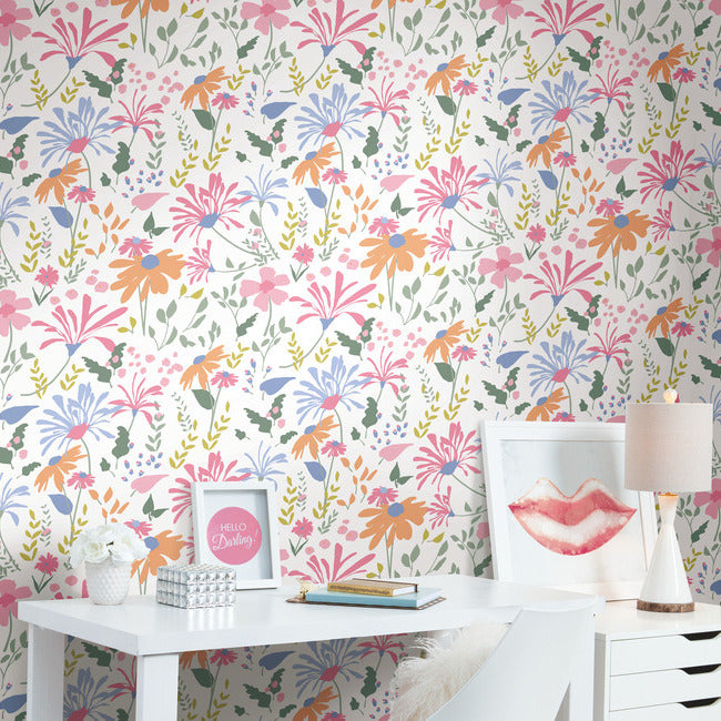 Bella Garden Peel & Stick Wallpaper Peel and Stick Wallpaper RoomMates   