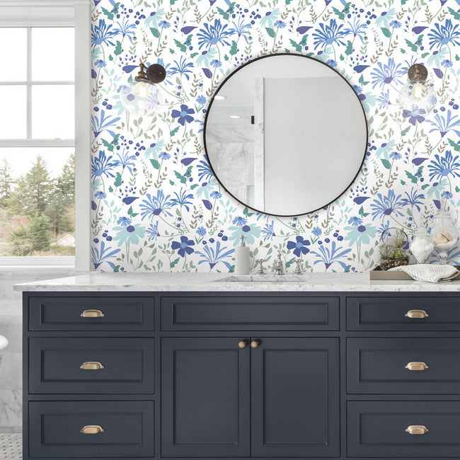 Bella Garden Peel & Stick Wallpaper Peel and Stick Wallpaper RoomMates   