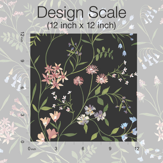 Meadow Mix Peel & Stick Wallpaper Peel and Stick Wallpaper RoomMates   