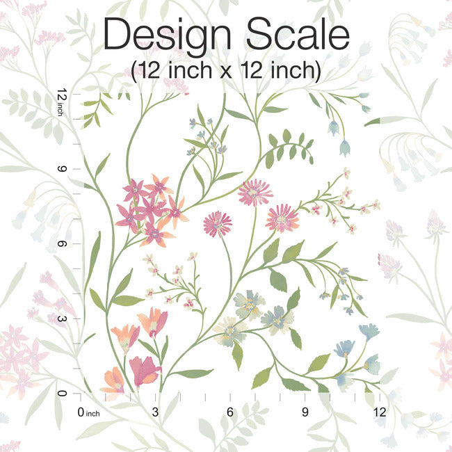 Meadow Mix Peel & Stick Wallpaper Peel and Stick Wallpaper RoomMates   