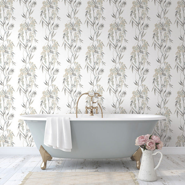 Nouveaux Wisteria Peel & Stick Wallpaper Peel and Stick Wallpaper RoomMates   